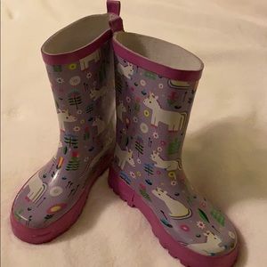 Girls Unicorn Rain boots